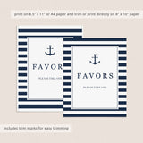 Nautical Bridal Shower Bundle Complete Instant Download