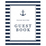 Nautical guestbook table sign printable by LittleSizzle