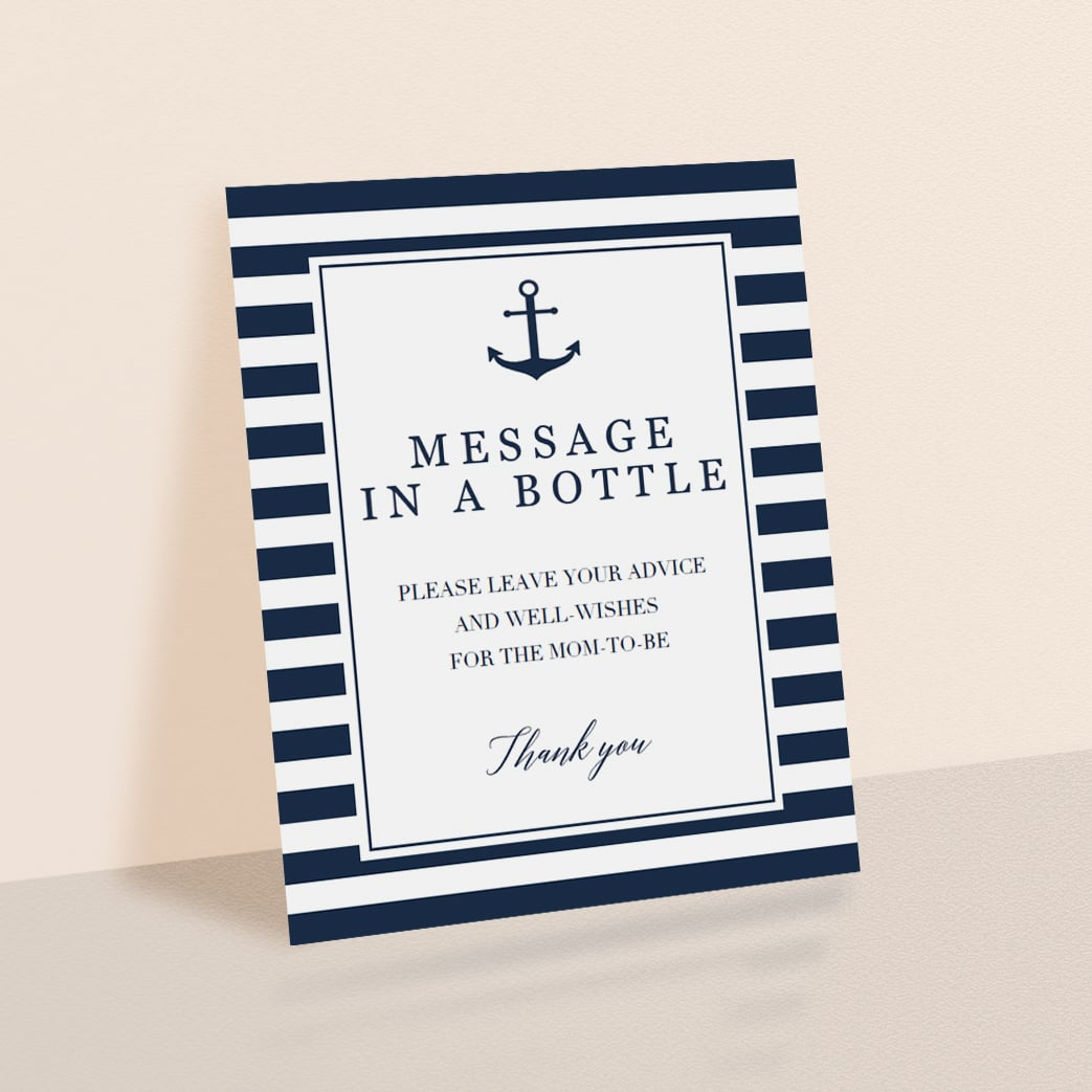Message in a bottle signage editable template by LittleSizzle