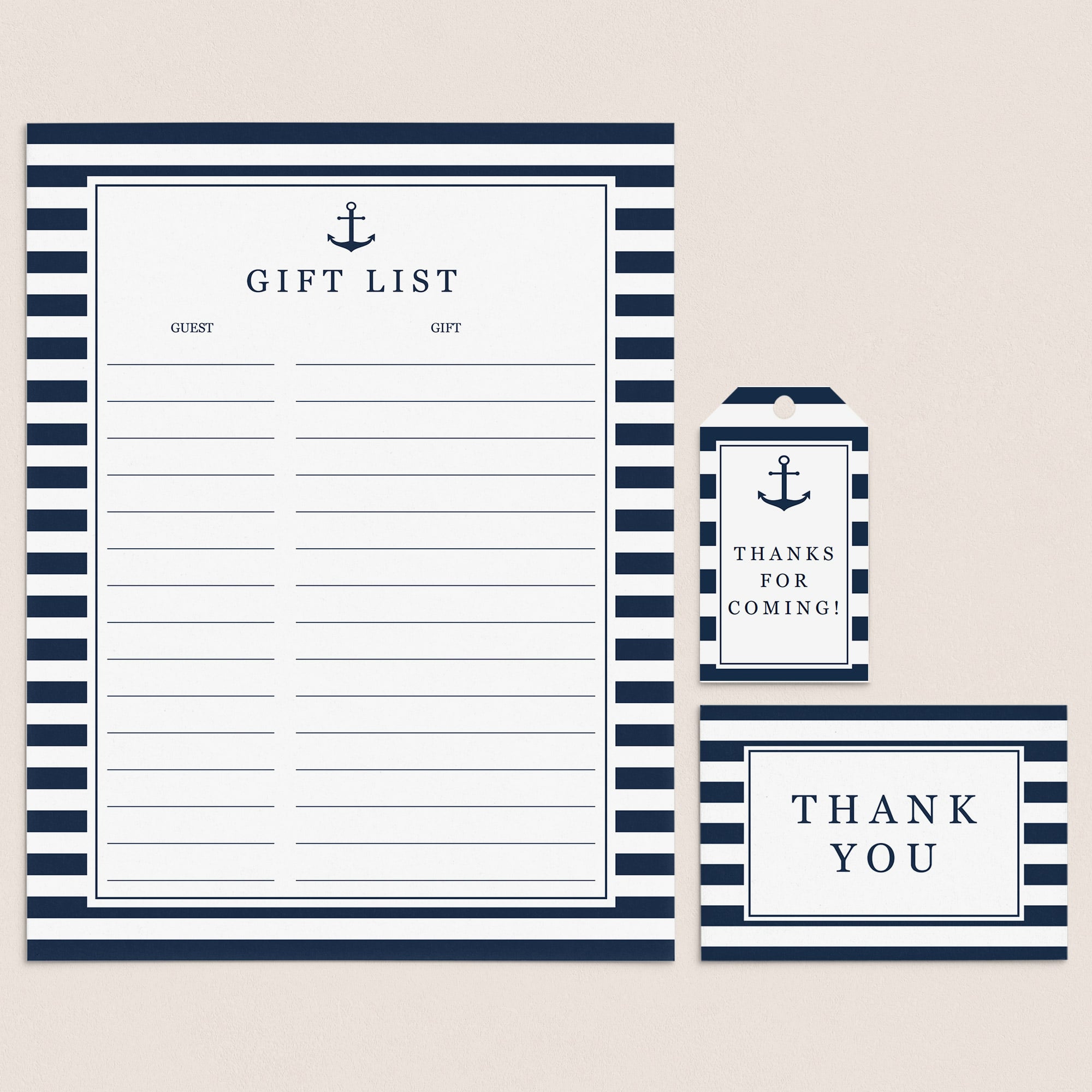 Nautical Party Supplies Printable by LittleSizzle