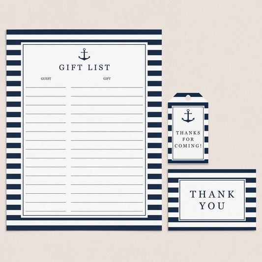 Nautical Party Supplies Printable by LittleSizzle