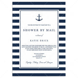 Long Distance Shower Invitation Navy and White by LittleSizzle