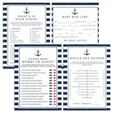 navy and white baby shower games for boy by LittleSizzle