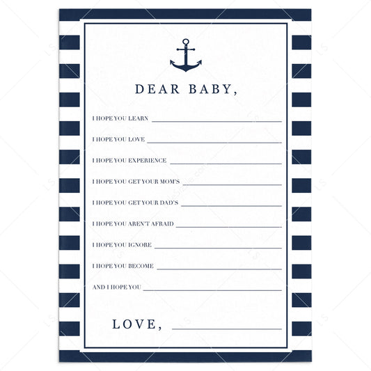 Printable wishes for the new baby boy by LittleSizzle