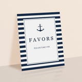 Nautical Themed Favor Sign Printable
