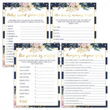 Pink flower and gold baby girl shower games by LittleSizzle