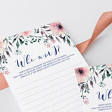 Unique Bridal Shower Game Who Am I Memories