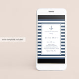 anchor bridal shower invites instant download