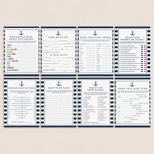 Boy baby shower games pack XL by LittleSizzle