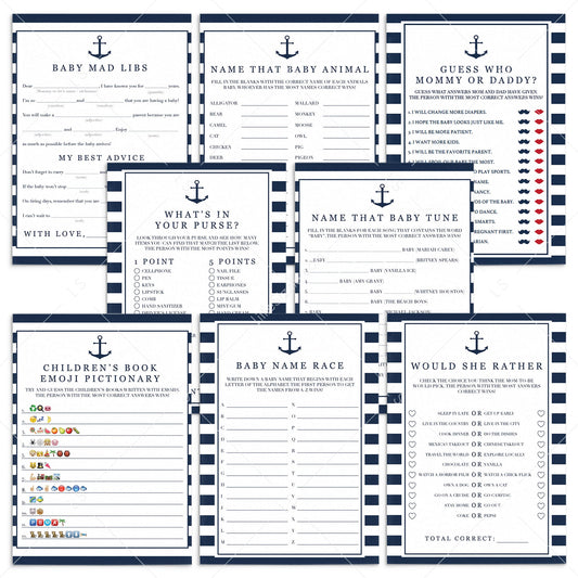 Boy baby shower games pack XL by LittleSizzle