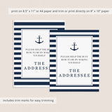 Baby shower address card sign instant download by LittleSizzle