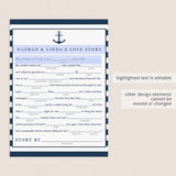 Nautical Bridal Shower Bundle Complete Instant Download