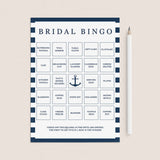 Bridal Shower Bingo Cards Nautical Theme by LittleSizzle