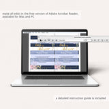 Editable invitation templates for pink and navy baby shower by LittleSizzle