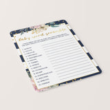 Baby Word Scramble Game for Girl Baby Shower