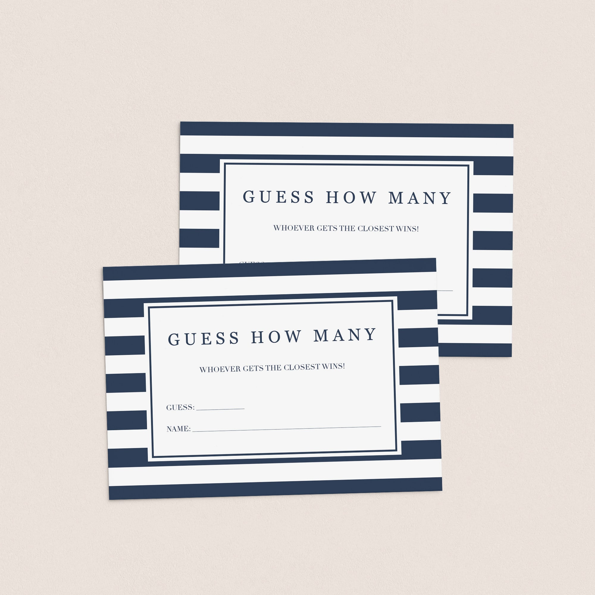 Printable guess how many game cards for boy baby shower by LittleSizzle