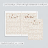 Printable advice for mommy cards safari themed by LittleSizzle