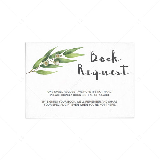 Gender neutral book request card for baby shower by LittleSizzle