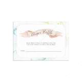Watercolor baby shower diaper raffle cards by LittleSizzle