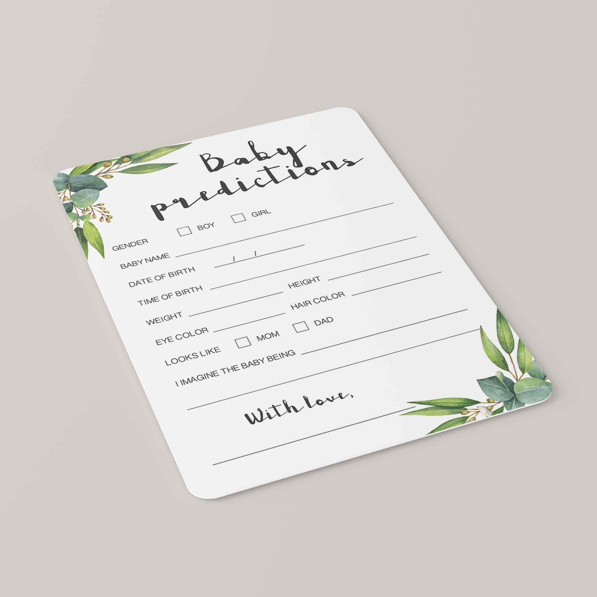 Baby shower keepsakes for mum by LittleSizzle