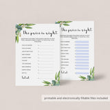 Modern Baby Shower Games Package Eucalyptus Leaves