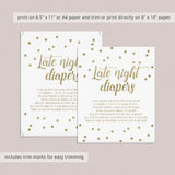 Gold and white baby shower decor download by LittleSizzle
