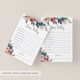 Baby Wishes Printable for Boho Baby Party