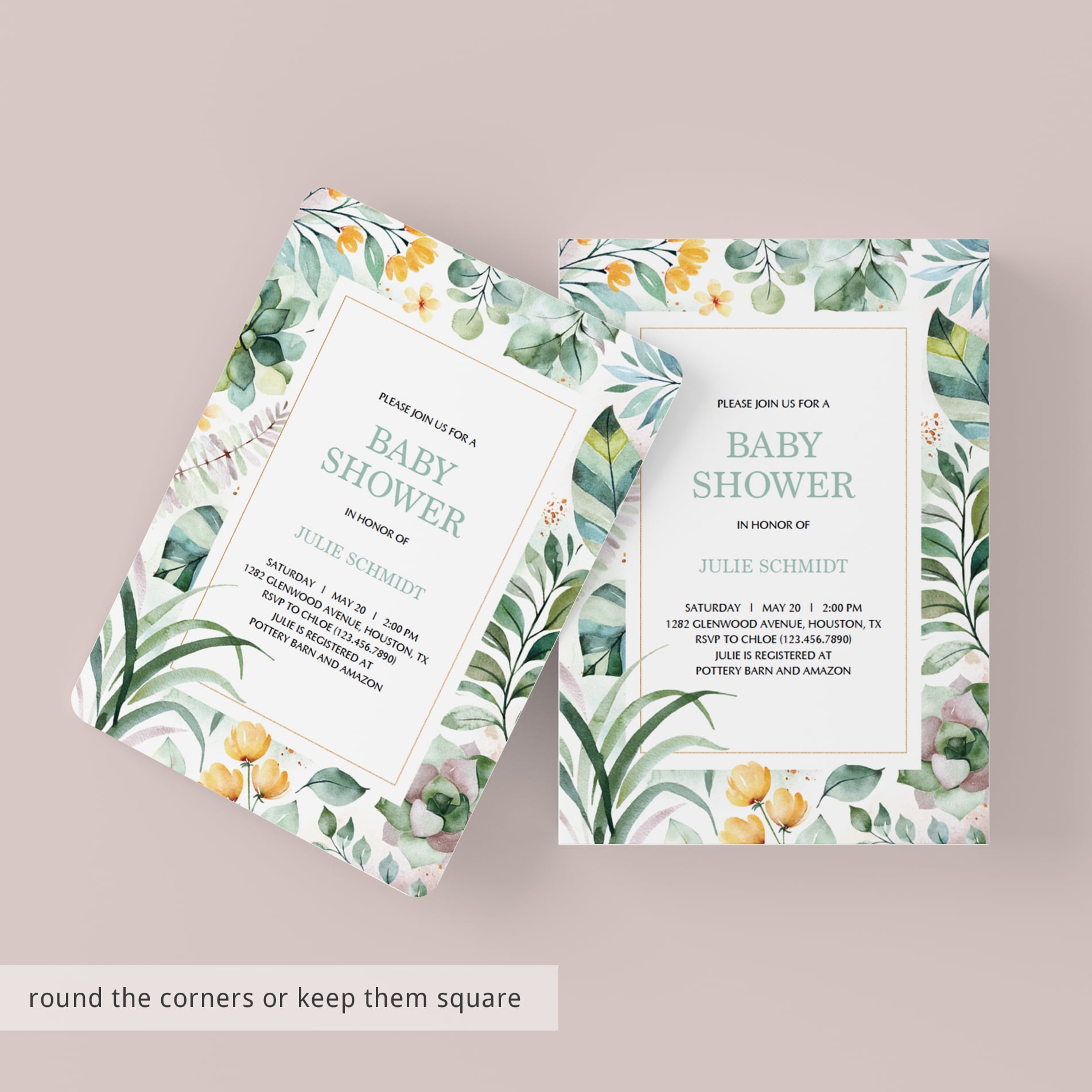 DIY baby party invitations by LittleSizzle