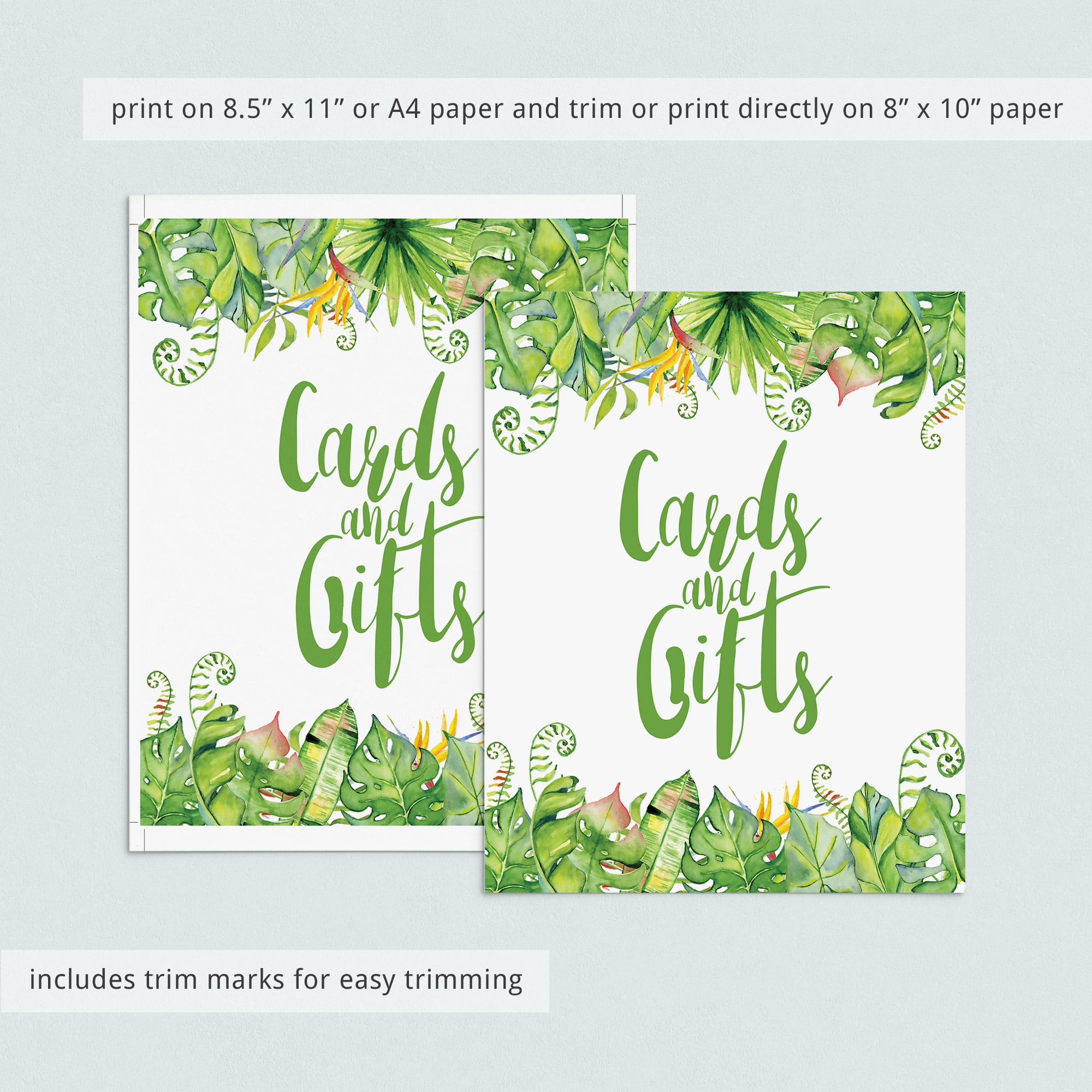 Printable gift sign for hawaiian shower by LittleSizzle