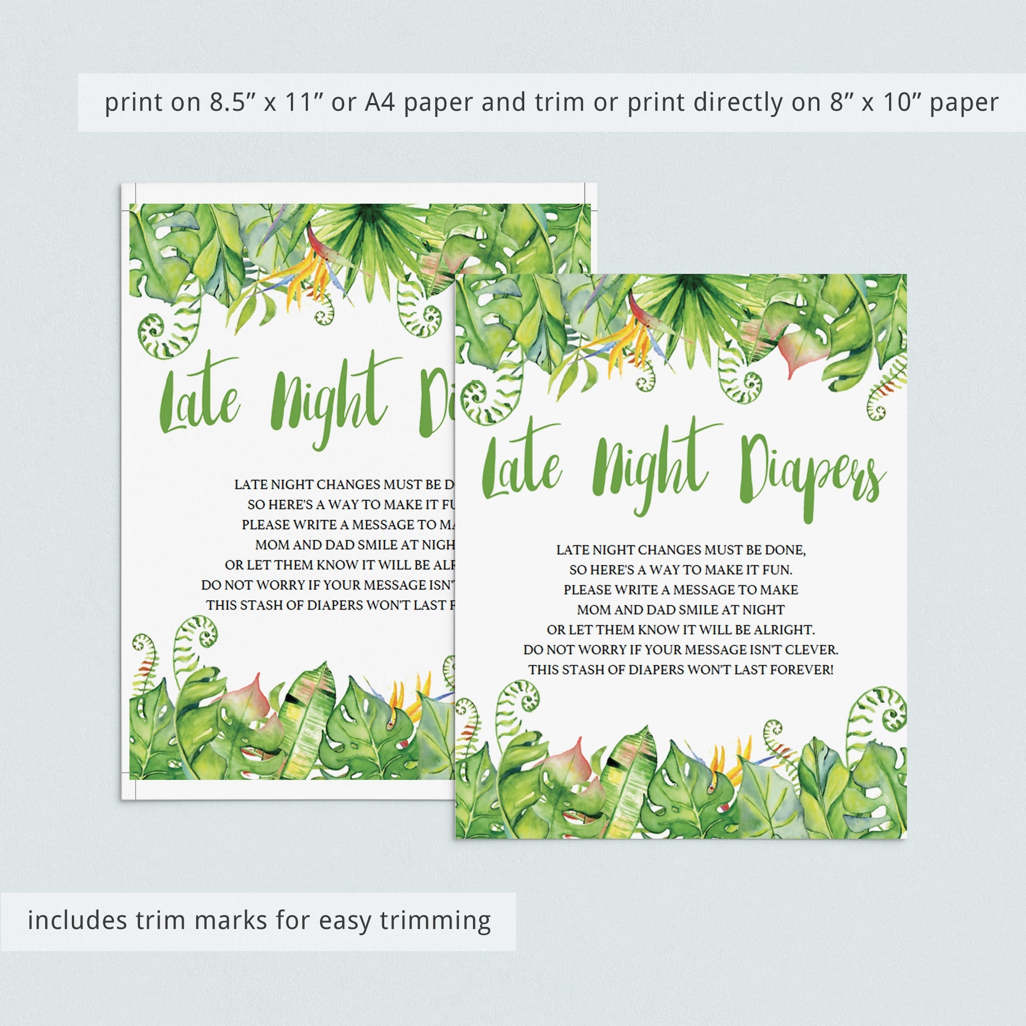 Editable baby shower diaper thoughts game by LittleSizzle