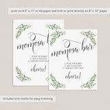 Greenery Momosa Bar Sign for Baby Shower
