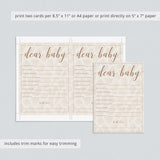 Safari baby shower wishes for the baby cards by LittleSizzle