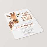 Funny Baby Shower Invitation Suite Giraffe Theme