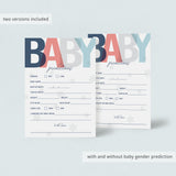 Printable winter baby predictions by LittleSizzle