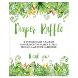 Hawaiian shower diaper raffle sign printable by LittleSizzle