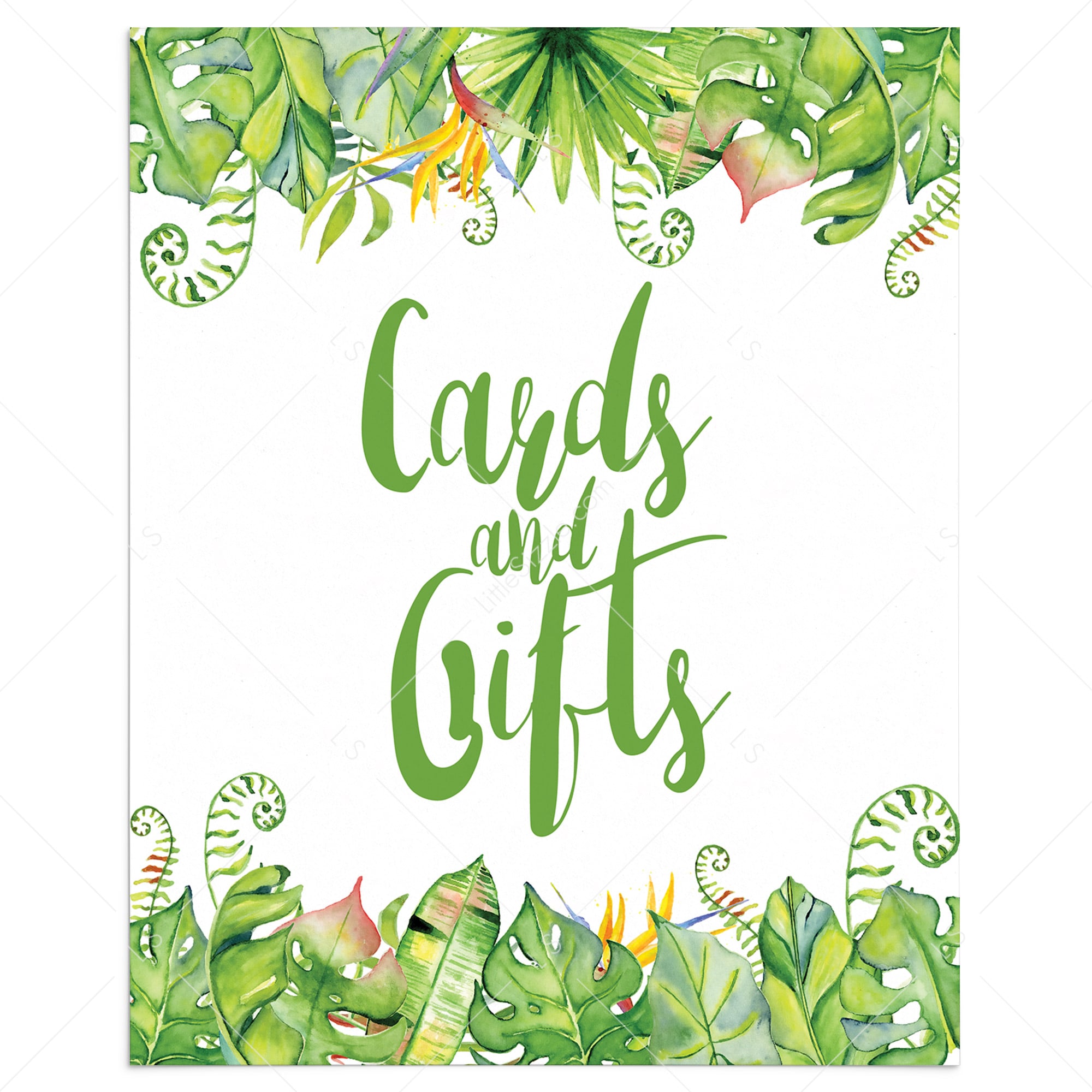 Luau shower cards and gifts sign printable by LittleSizzle