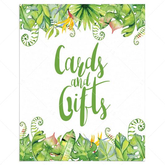 Luau shower cards and gifts sign printable by LittleSizzle