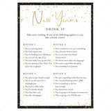 New Year's Eve Drink If Game Printable by LittleSizzle
