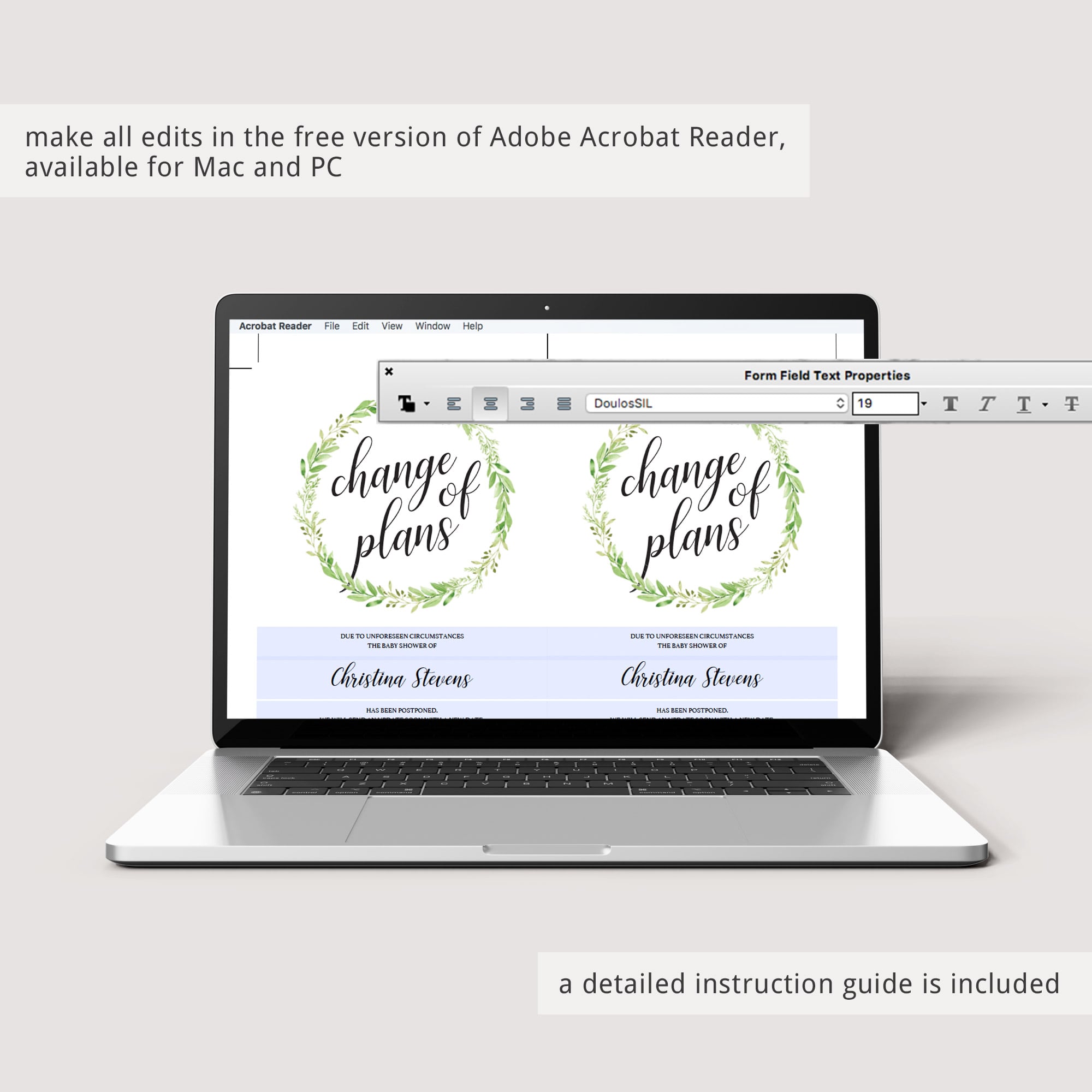 New date baby shower announcement template by LittleSizzle