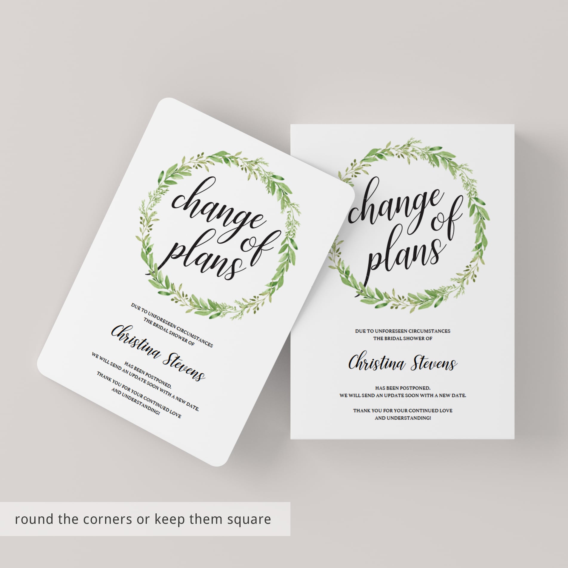 Change of date bridal shower template by LittleSizzle