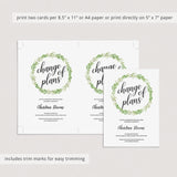 Greenery bridal shower postponement template by LittleSizzle