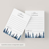 Advice Cards for Baby Shower Winter Forest