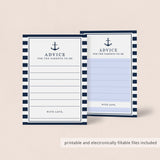 Advice Cards for New Parents Boy Baby Shower