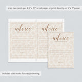 Advice for parents to be printables giraffe themed baby party by LittleSizzle