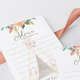 Tribal Baby Shower Advice Cards for New Parents