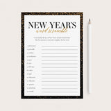 New Years Scrambled Words Game Printable by LittleSizzle