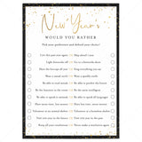 New Year's Eve Game Would You Rather Printable by LittleSizzle