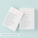 Pink baby girl shower game nursery rhyme quiz download by LittleSizzle