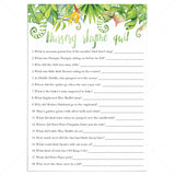 Luau baby shower games printable nursery rhyme quiz by LittleSizzle