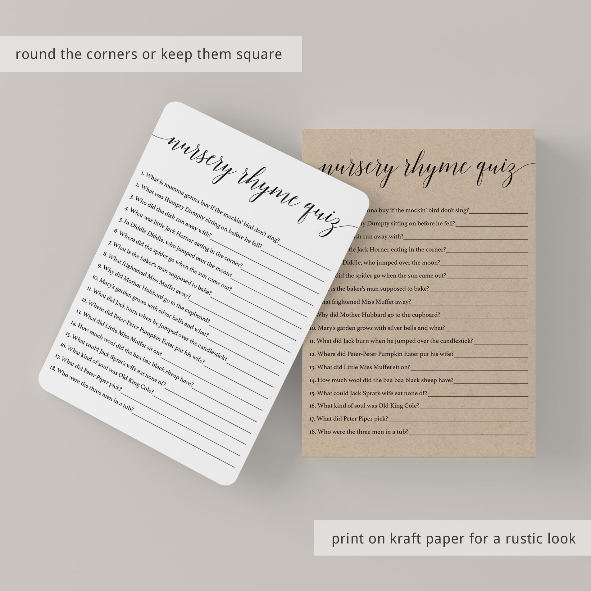 Rustic baby shower games by LittleSizzle